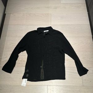 Gimaguas Black Mesh Button down